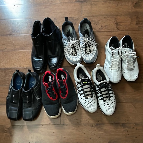 Bundle of Mens Athletic and Semi Dress/Work Casual Shoes sizes 11;11.5;12
